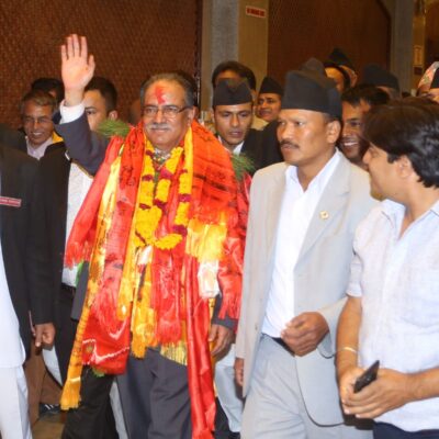 देशको ३९ औं प्रधानमन्त्रीमा प्रचण्ड निर्वाचित, पक्षमा ३६३ मत