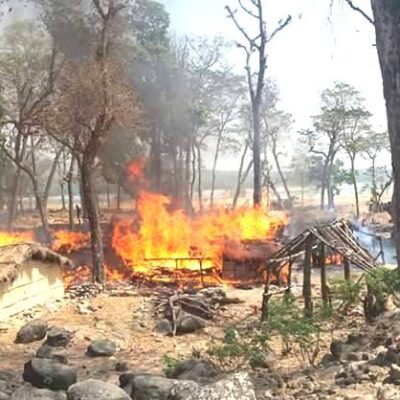 कैलालीको चिसापानीमा भीषण आगलागी, छ घर जलेर नष्ट
