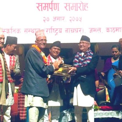 वरिष्ठ साहित्यकार तथा कविवर मनिराज जोशी काठमाडौंमा सम्मानित