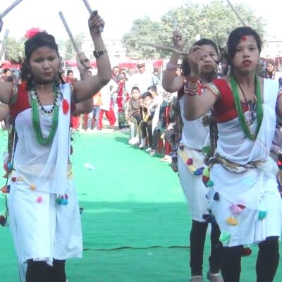 नेपालगञ्जको खाद्य मेला २०७५ मा थारु छोक्रा नाचको रौनक